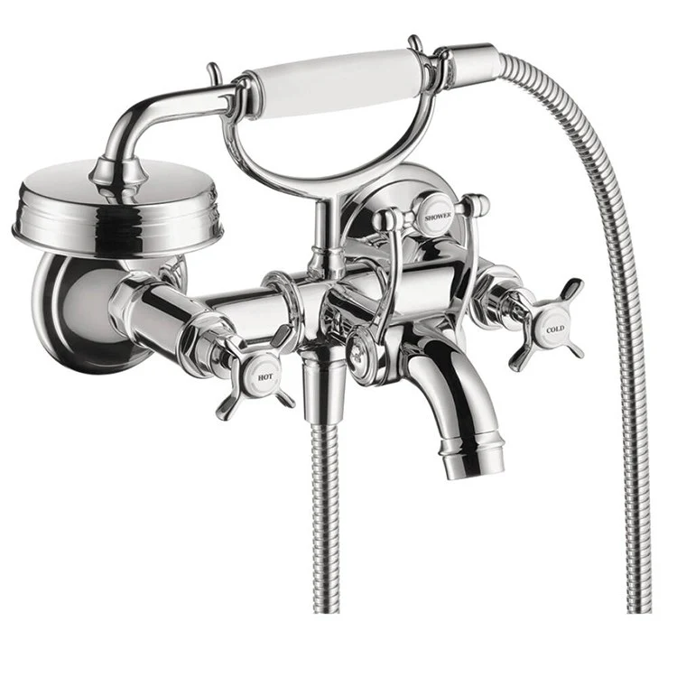 Montreux Two Handle Wall-Mount Tub Filler with Handshower - Frankwebs