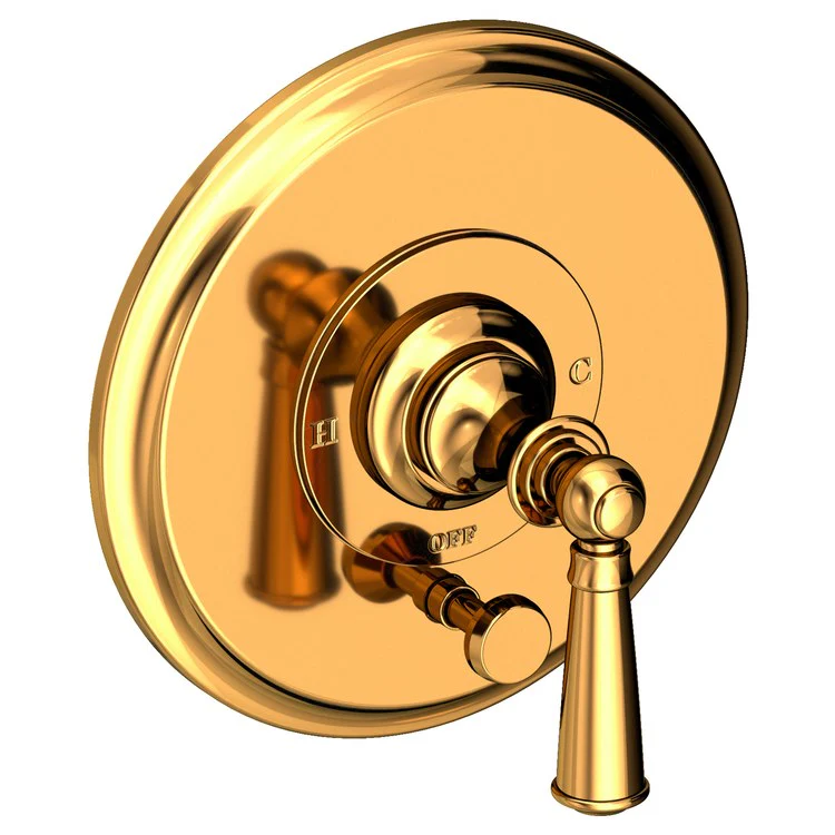 Sutton Pressure Balance Tub/Shower Valve Trim Only with Lever Handle - Satin Brass PVD - Frankwebs