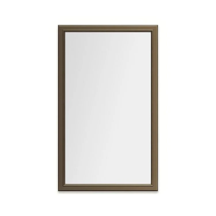 Medicine Cabinet Main Line 24 x 40 Inch 1 Doors Framed Mirror Brushed Black Flat Top Bryn Mawr Frame Slow Close Hinges 4 Inch - Frankwebs