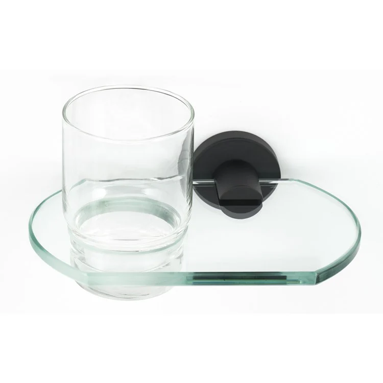 Tumbler Holder Contemporary I Bath Satin Brass Includes Tumbler Wall Mount Brass/Glass 5 x 6-3/4 Inch - Frankwebs
