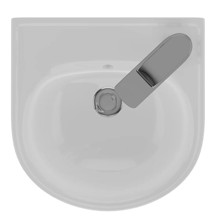 Lavatory Sink Rosanna Wall Hung Right with Hangers 11-7/8 Inch Circle White - Frankwebs