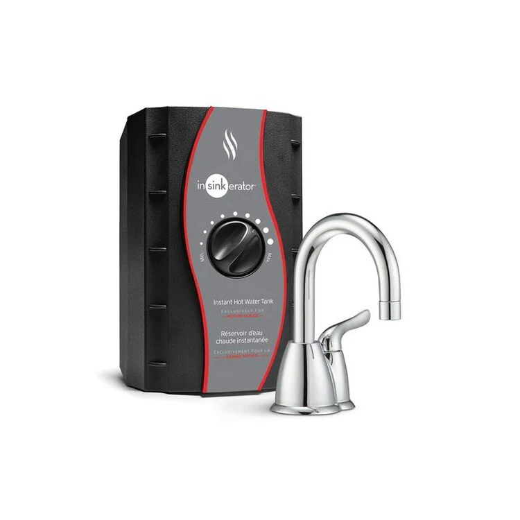 Hot Water Dispenser Invite Instant System Faucet with Hot Water Tank 1 Lever 1 Hole Chrome High Arc - Frankwebs