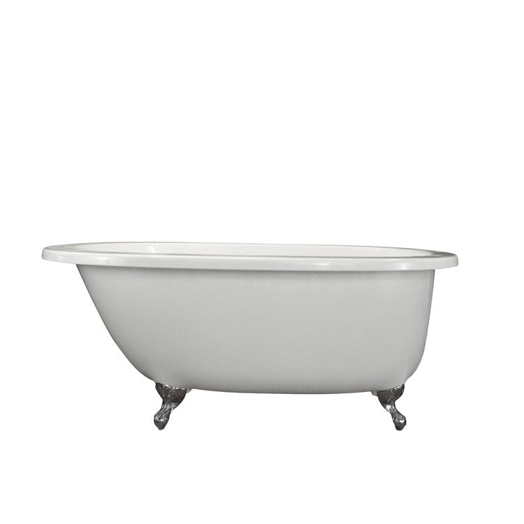 Soaking Tub Ston Collection Annette 65 x 36 Inch with Flat Deck Tub Only Center Biscuit Hydroluxe SS - Frankwebs
