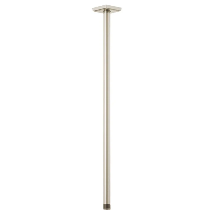 Shower Arm Universal Showering with Square Flange Brilliance Black Onyx 24 Inch 1/2 IN NPT Brass Ceiling Mount - Frankwebs