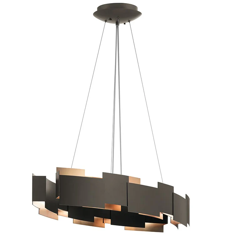 Moderne Two-Light LED Oval Chandelier/Pendant - Frankwebs