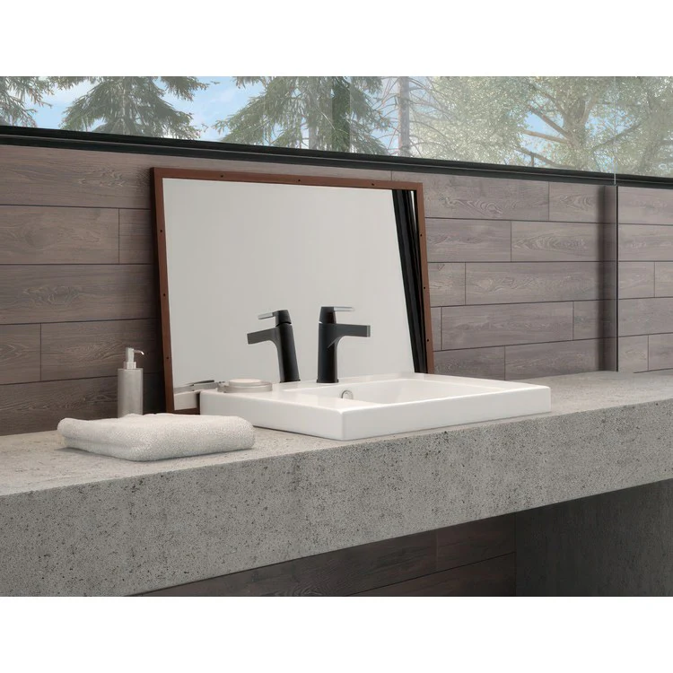 Lavatory Faucet Zura Deck Mount 4 Inch Spread 1 Lever ADA Matte Black/Champagne Bronze 1.2 Gallons per Minute Metal Pop-up - Frankwebs