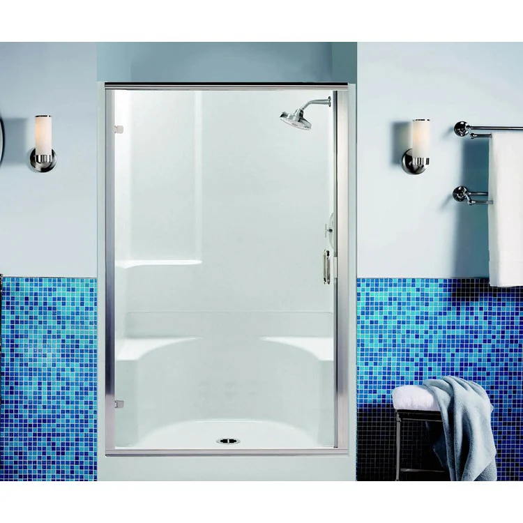 Shower Module 48 x 34 x 72 Inch Acrylic White 2 Pieces 2 Seats - Frankwebs