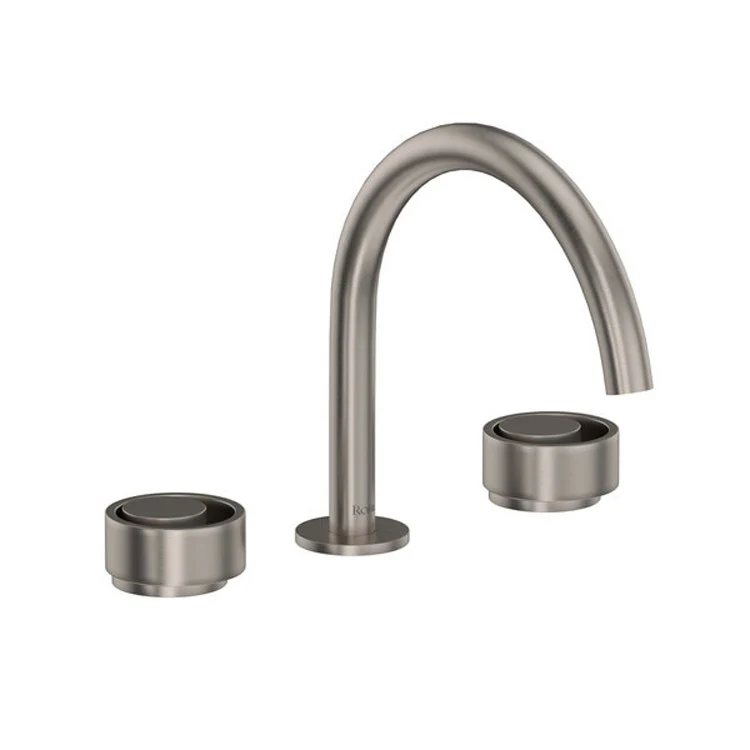 Lavatory Faucet Eclissi Deck Mount 2 Circular Satin Nickel/Matte Black 1.2 Gallons per Minute 4-1/8 Inch - Frankwebs
