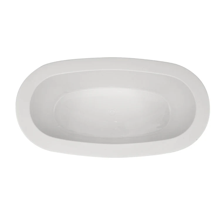 Soaking Tub Designer Collection Rodin 72 x 38 Inch Freestanding Tub Only Center Biscuit Acrylic - Frankwebs