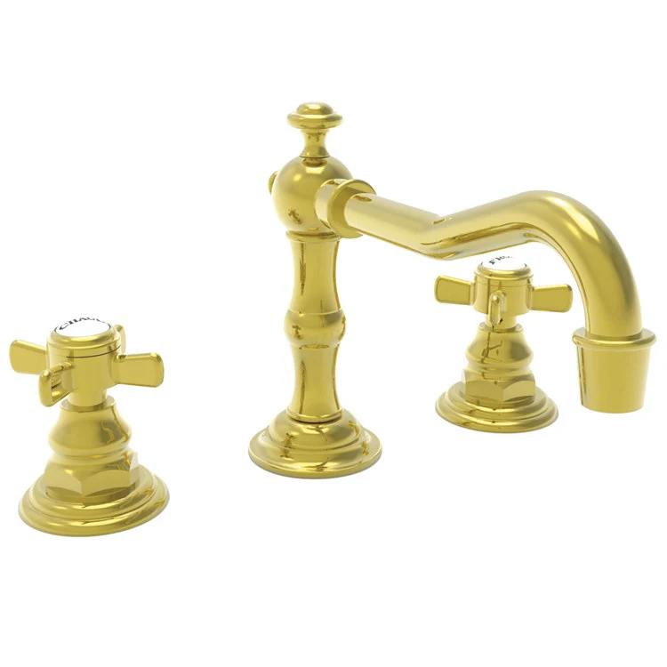 Lavatory Faucet Fairfield Widespread 8 to 20 Inch Spread 2 Cross ADA Satin Brass PVD 1.2 Gallons per Minute Brass Spout Height 3-5/16 Inch - Frankwebs