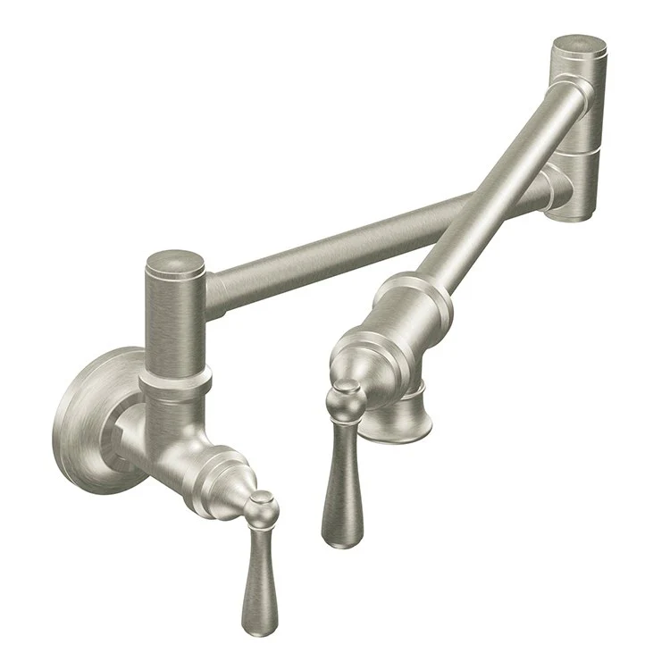 Traditional Two Handle Wall-Mount Pot Filler Faucet - Frankwebs