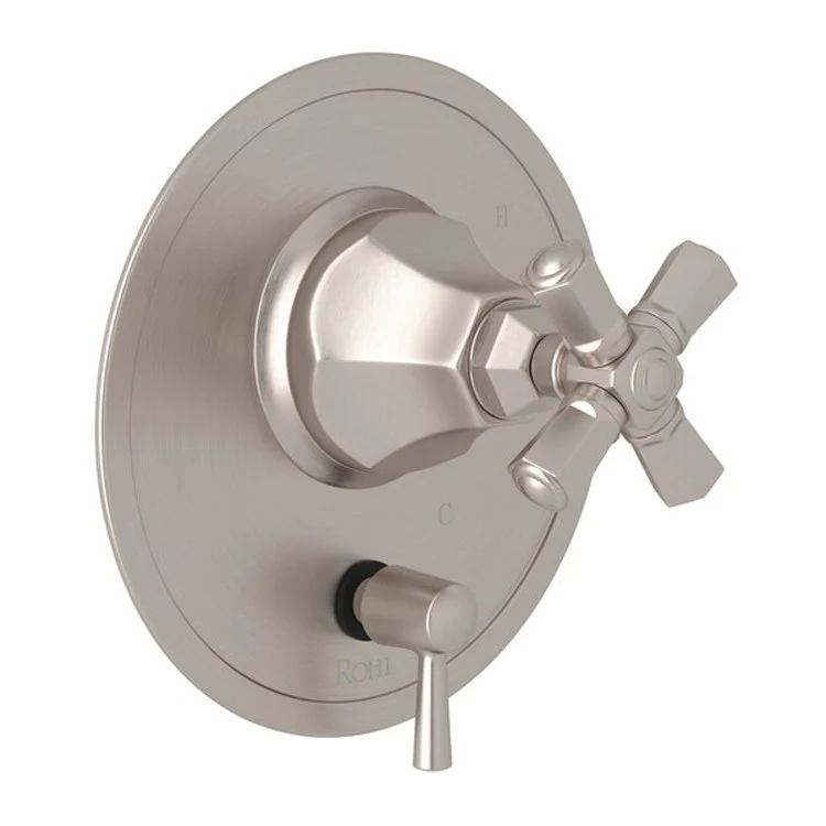 Pressure Balance Valve Trim Palladian with Diverter 1 Cross Handle Polished Chrome 5.5 Gallons per Minute - Frankwebs