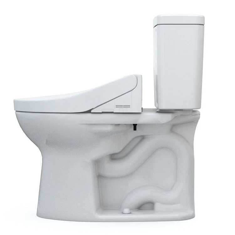Toilet Drake 2 Pieces Universal Height Cotton Elongated ADA 30-1/8 Inch 1.28 Gallons per Flush Left Hand Chrome Washlet+ C2 - Frankwebs