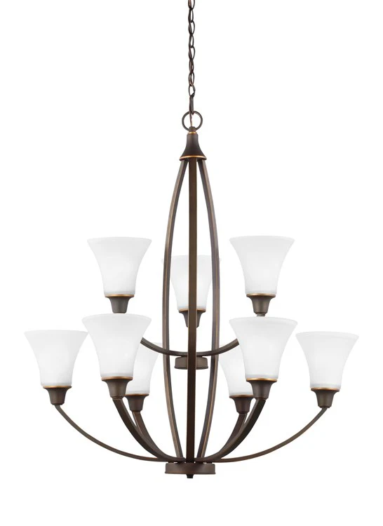 Metcalf Nine-Light Two-Tier Chandelier - Frankwebs