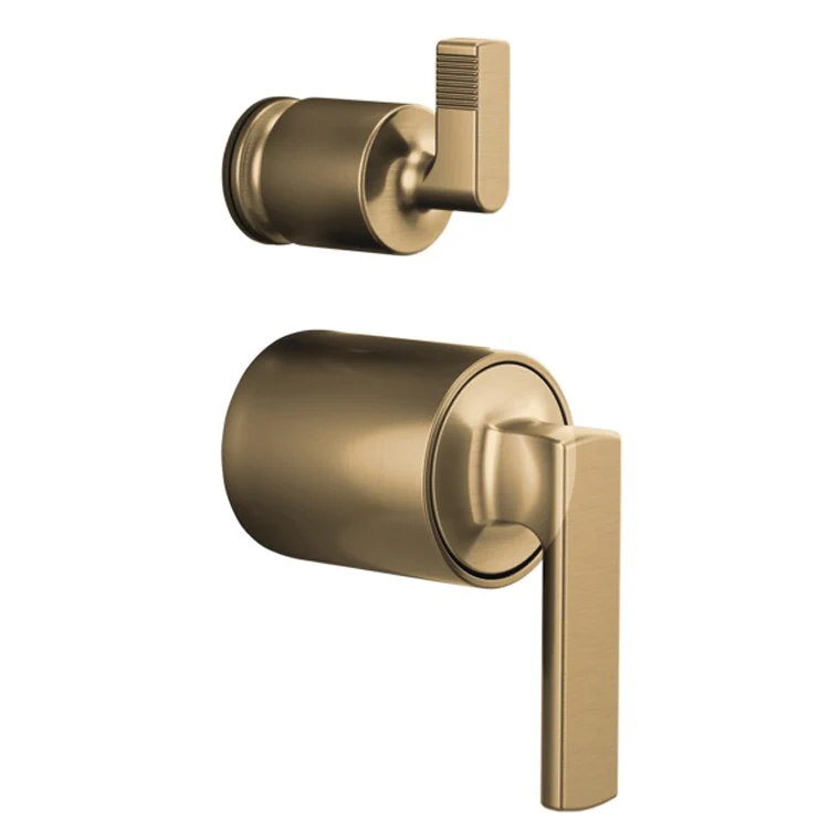 Handle Kit Kintsu Zinc 2 Lever Chrome ADA for Pressure Balance Valve with Integrated Diverter Trim - Frankwebs
