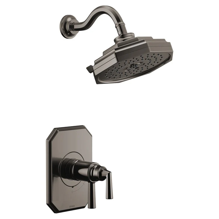 Thermostatic Valve Trim Beauclere TempAssure with Showerhead 2 Lever Brilliance Luxe Nickel WaterSense ADA - Frankwebs