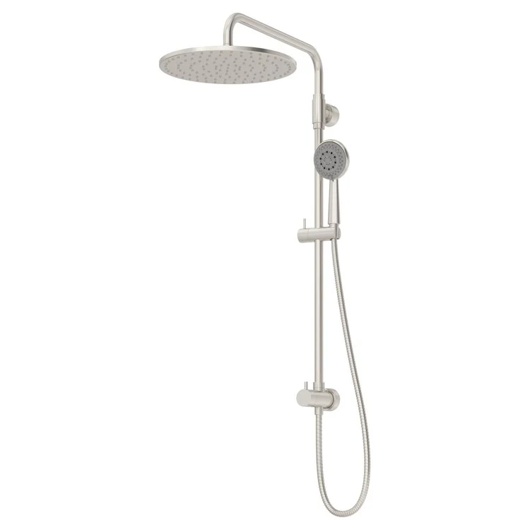 Shower Pipe Dia Exposed Riser with Handshower and Showerhead 1 Lever Satin Nickel - Frankwebs