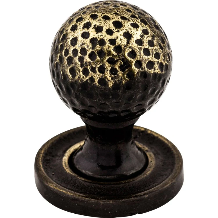 Knob Britannia Paris Round for Decorative Hardware Dark Antique Brass Cast Iron 1-1/4 Inch 1-5/8 Inch Extension - Frankwebs