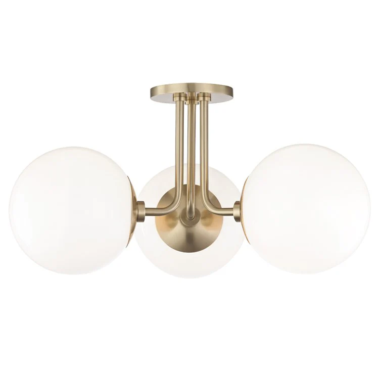 Stella Three-Light Semi-Flush Mount Ceiling Fixture - Frankwebs