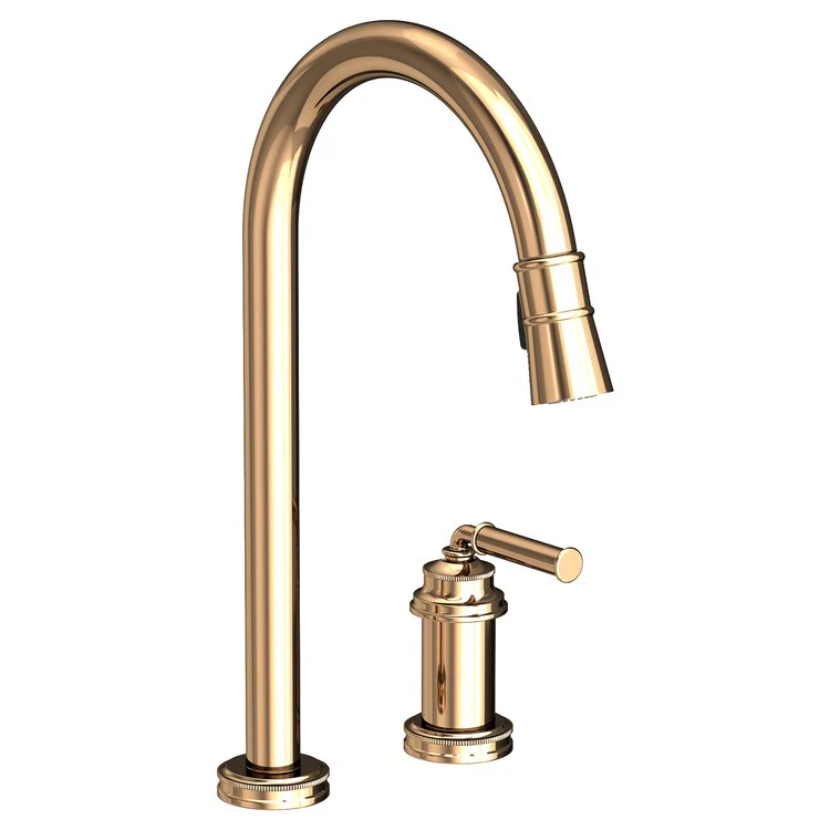 Kitchen Faucet Taft 1 Lever ADA Antique Brass Pull Down Spout Height 10-1/5 Inch 1.8 Gallons per Minute - Frankwebs