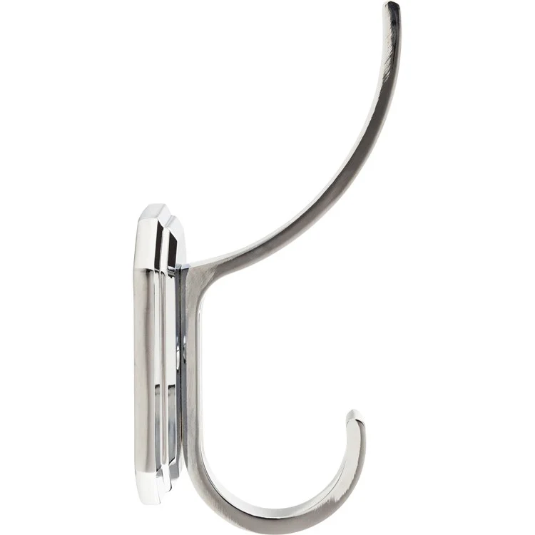 Robe Hook Emerald Double Polished Chrome 6-1/4 Inch 3-1/16 Inch Zinc Alloy - Frankwebs