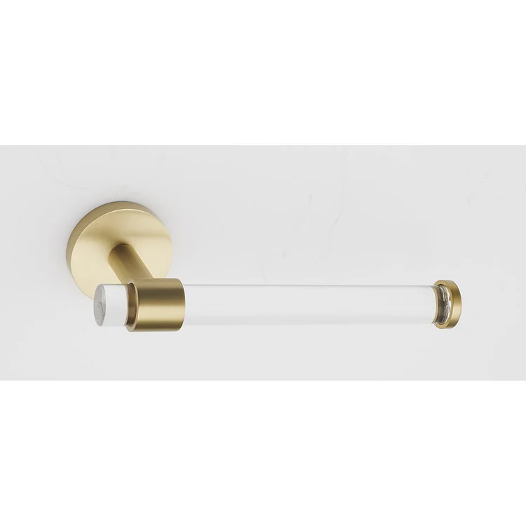 Toilet Paper Holder Contemporary Acrylic Bath Single Post Polished Chrome 6-15/16 Inch 3-1/8 Inch Wall Mount - Frankwebs