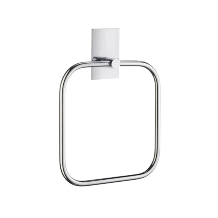 Towel Ring Square Brushed Stainless Steel Wall Mount 1 x 6-5/8 x 8-1/2 Inch - Frankwebs