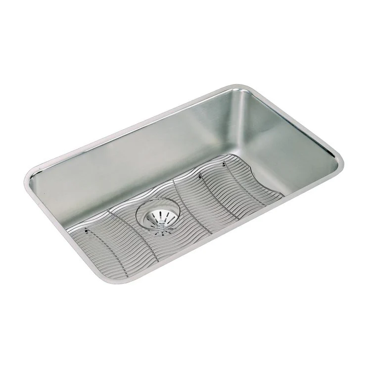 Kitchen Sink Lustertone Classic 30.5 x 18.5 Inch Single Bowl Perfect Drain Lustrous Satin Undermount Drain Location Rear Center - Frankwebs