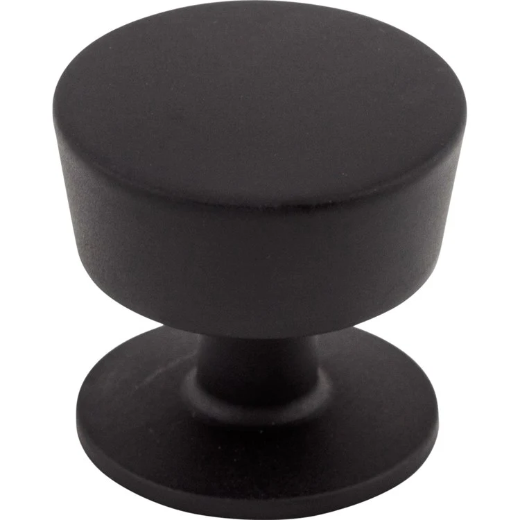 Knob Nouveau III Essex Flat Black Zinc Alloy 1-3/16 Inch 1-1/16 Inch - Frankwebs