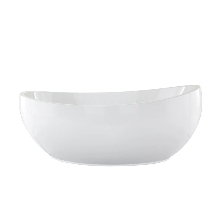 Soaking Tub Designer Collection Picasso 72 x 40 Inch Freestanding Tub Only End White Acrylic - Frankwebs