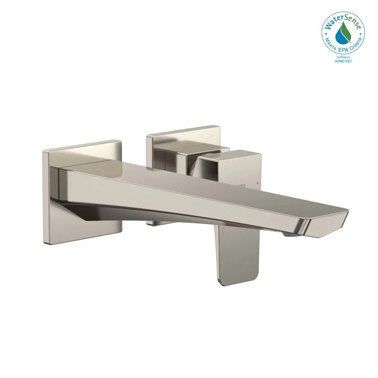 Lavatory Faucet GE Wall Mount Long 1 Lever ADA CALGreen/WaterSense Brushed Nickel 1.2 Gallons per Minute - Frankwebs