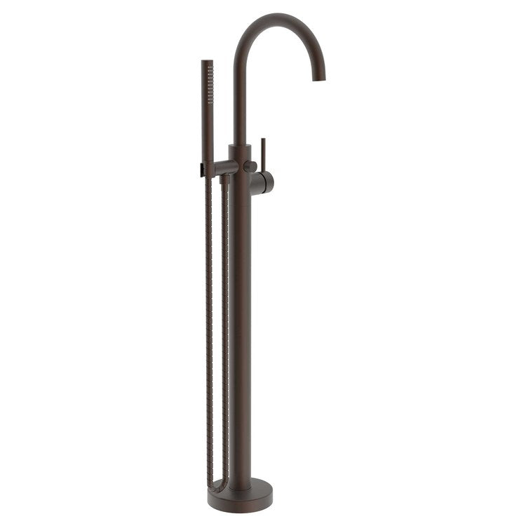 Tub Filler Priya Freestanding with Handshower 1 Lever ADA French Gold PVD 1 Hole - Frankwebs