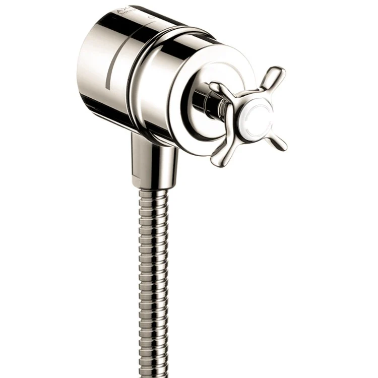 Wall Outlet Montreux with Check Valves & Volume Control Brushed Black Chrome Cross - Frankwebs