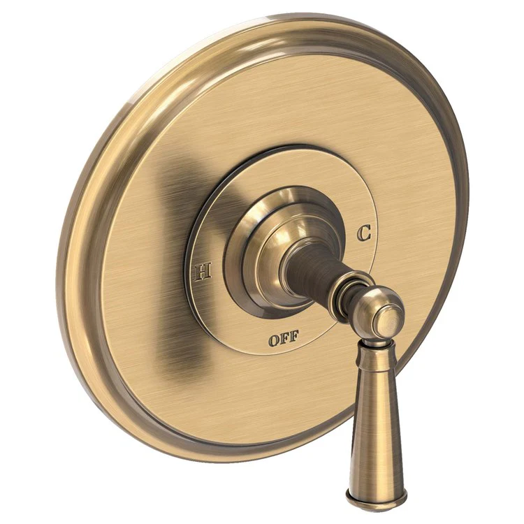 Pressure Balance Valve Trim Aylesbury Round 1 Lever Polished Brass Uncoated Living ADA Depth 4 Inch - Frankwebs