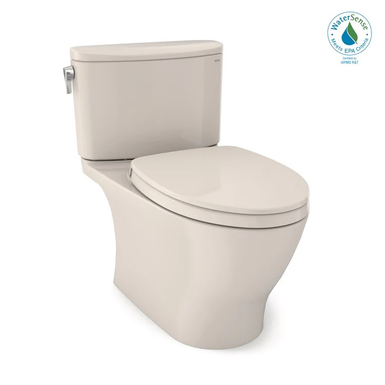Toilet Nexus 2 Pieces Close Coupled Universal Height Cotton Elongated ADA 28-11/16 Inch 1.0 Gallons per Flush Left Hand Chrome Soft Close - Frankwebs