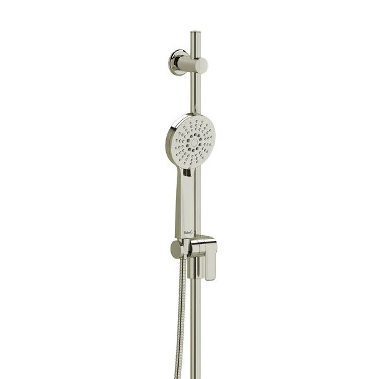 Handshower Set Round 2-Jet Brushed Nickel 2 Function WaterSense 1.8 Gallons per Minute 36 Inch Slide Bar - Frankwebs