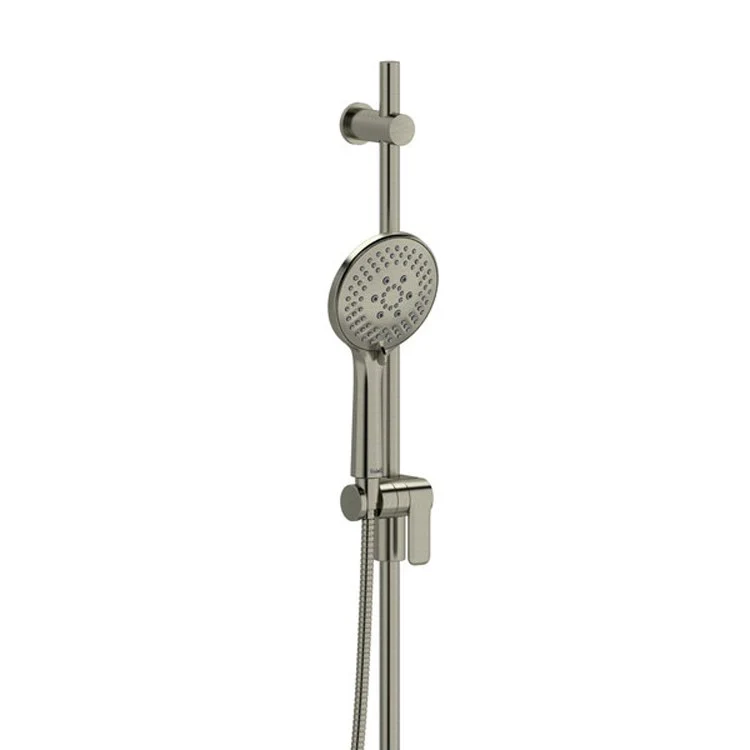 Handshower Set Round 4-Jet Brushed Nickel 6 Function 1.8 Gallons per Minute 36 Inch Slide Bar - Frankwebs