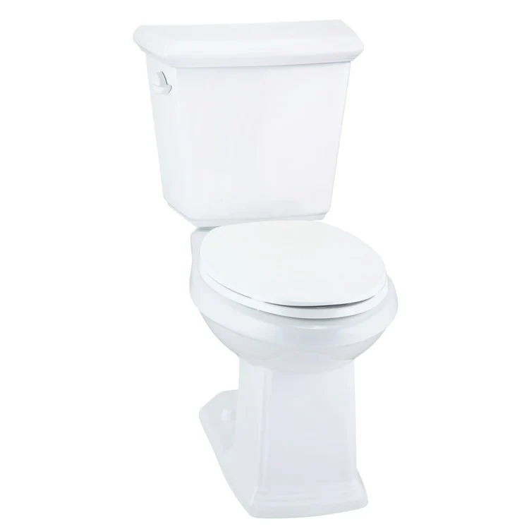 Toilet Logan Square 2 Pieces ErgoHeight White Elongated ADA 32-3/4 Inch 1.28 Gallons Per Flush 10 Inch - Frankwebs