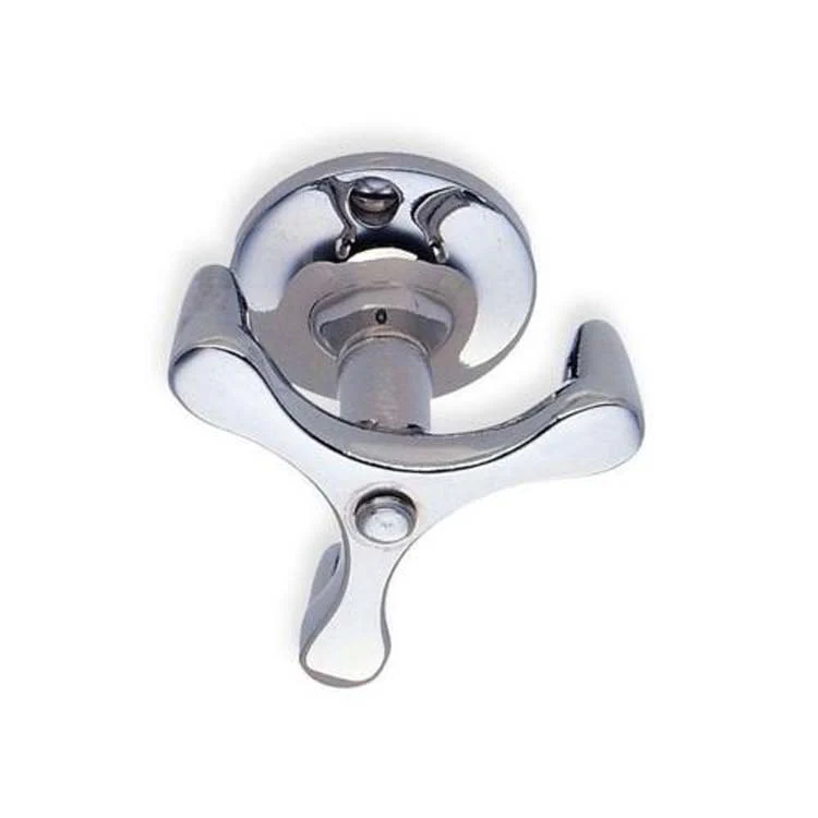 Hook Triple Brushed Chrome 1-1/4 x 1-3/7 x 1-4/7 Inch 1-3/4 Inch Wall Mount Brass - Frankwebs