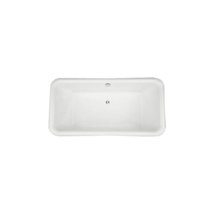 Soaking Tub Designer Collection Michelangelo 70 x 36 Inch Freestanding Tub Only Side Center White Acrylic - Frankwebs