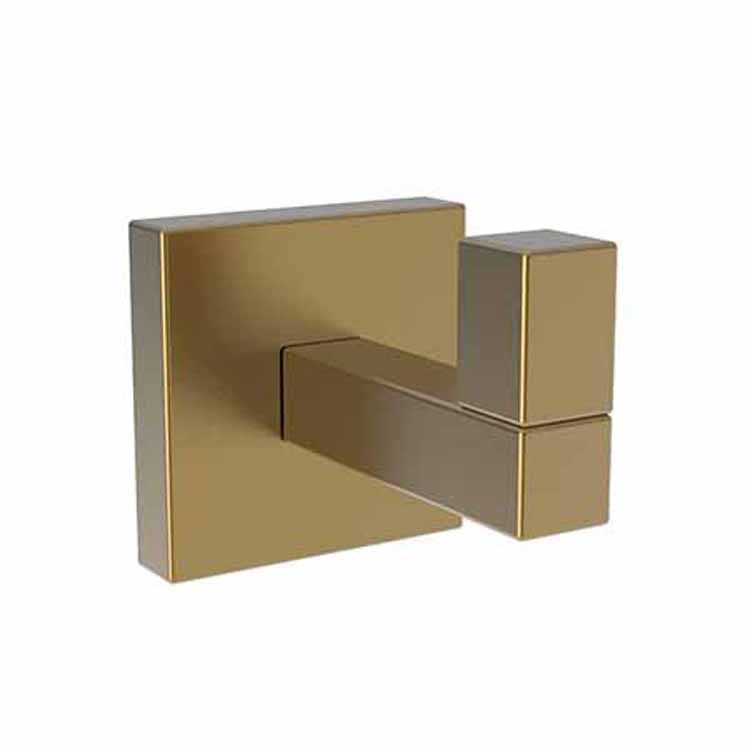 Robe Hook Cube 2 Single French Gold PVD 1-4/5 Inch 2-3/8 Inch Wall Mount Brass - Frankwebs