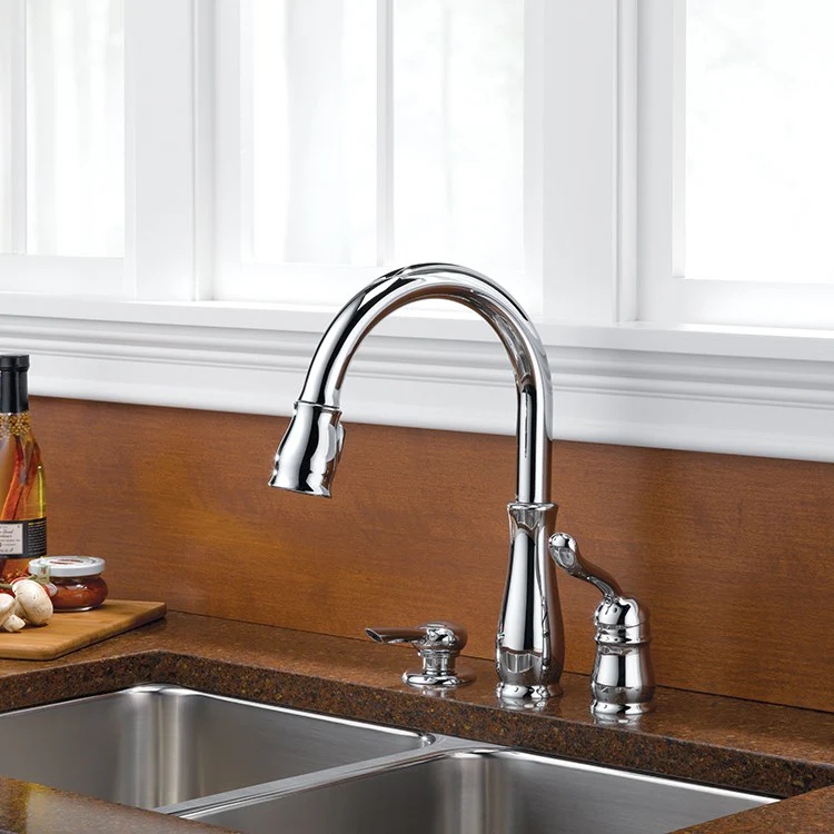 Leland Single Handle Pull Down Kitchen Faucet - Frankwebs