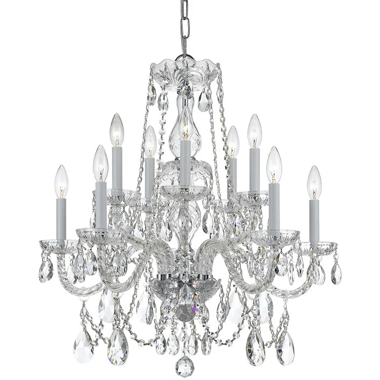 Traditional Crystal Ten-Light Chandelier - Frankwebs