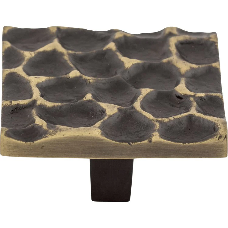 Knob Cobblestone Square Brass Antique Brass 1-15/16 Inch - Frankwebs