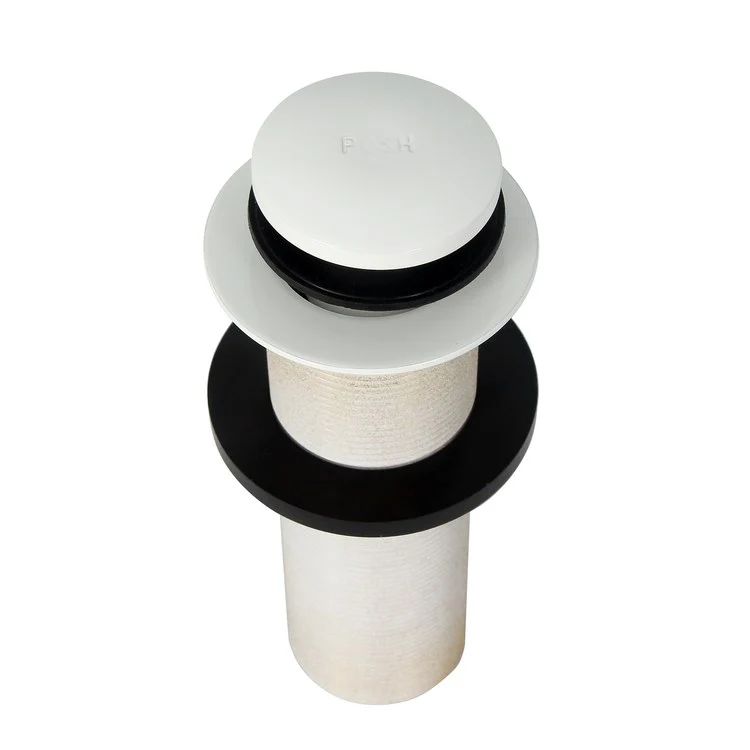 Pop-Up Drain Extended 6 Inch Brushed Nickel Brass for Tubs without Overflow - Frankwebs