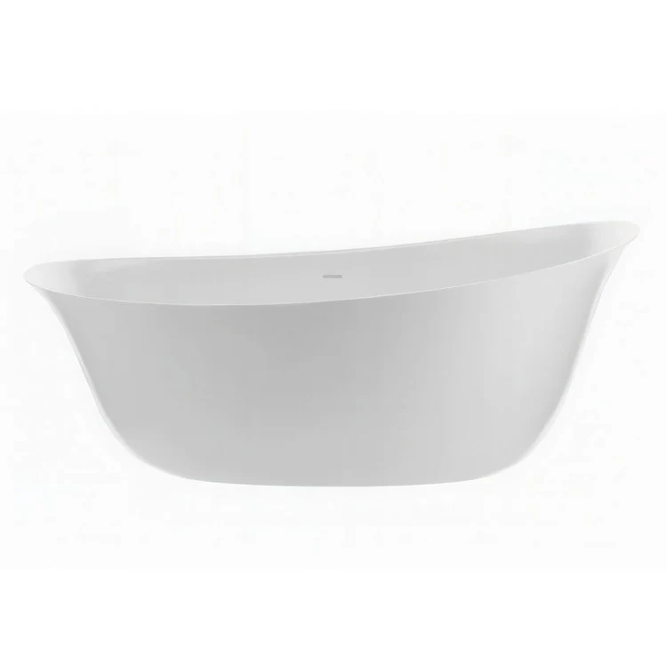 Freestanding Tub Lucia 72 Inch Soaking Gloss White Center Oval - Frankwebs