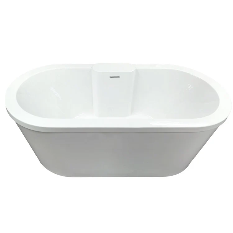 Air Tub Studio Collection Eveline Freestanding Bone Oval Acrylic 66 x 32 x 19 Inch - Frankwebs