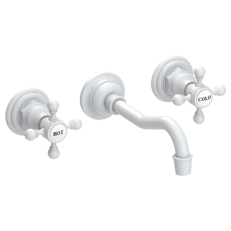 Lavatory Trim Chesterfield Wall Mount 2 Cross Polished Gold PVD ADA WaterSense 1.2 Gallons per Minute - Frankwebs