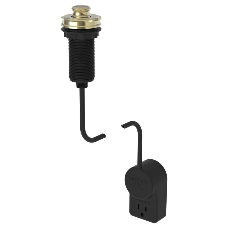Air Activation Switch Taft Disposer with Power Adapter Polished Gold PVD Brass - Frankwebs