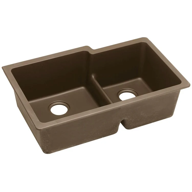 Kitchen Sink Quartz Classic 33 x 20.5 Inch Double Bowl Offset 60/40 with Aqua Divide Greystone Undermount - Frankwebs